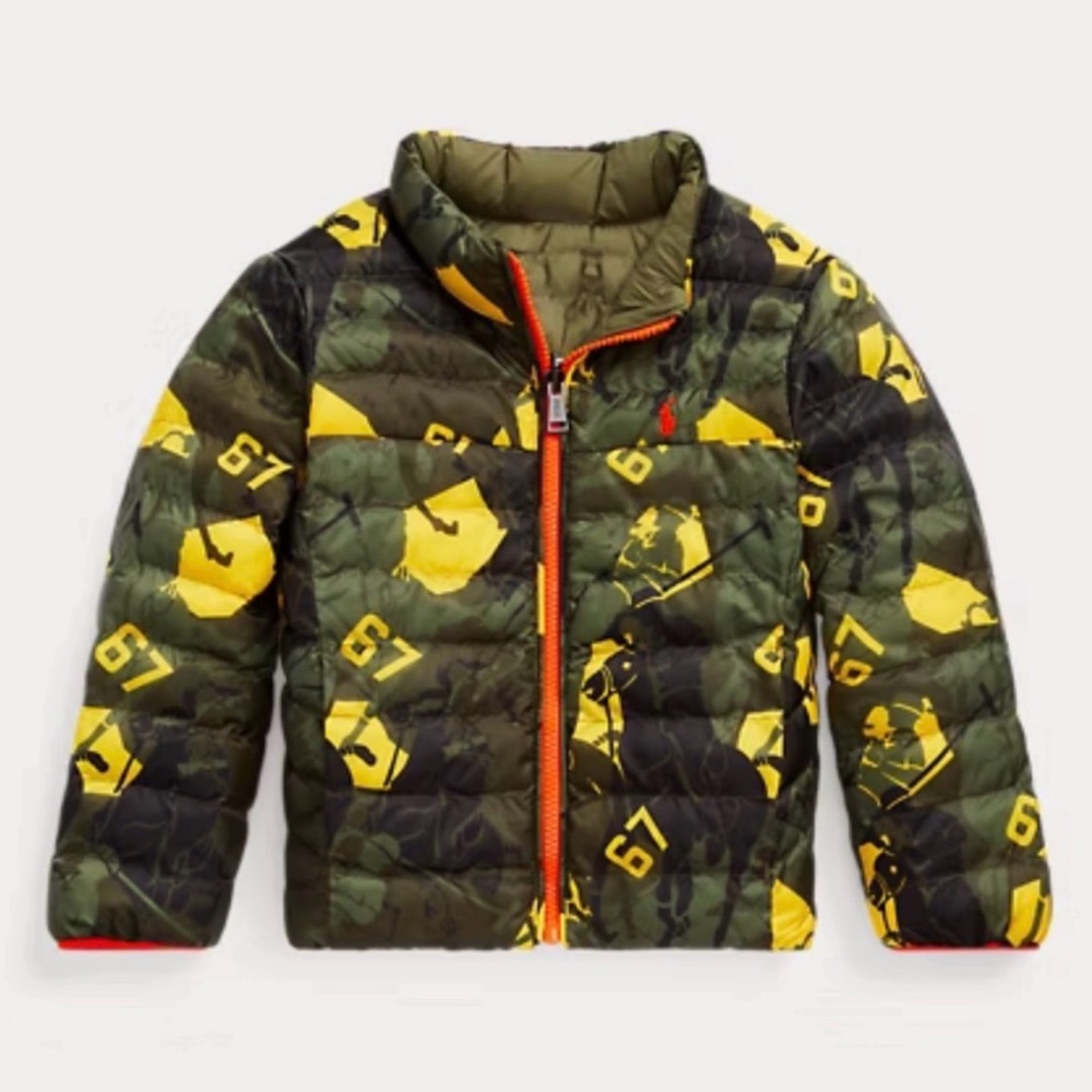 Polo by Ralph Lauren Kids Puffer Jacket - Green and Yellow